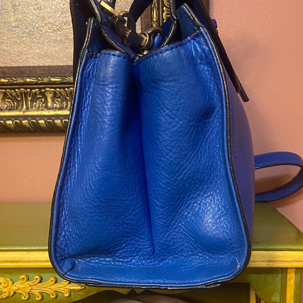 Kate Spade Blue Satchel with Patterned Bow - Picture 3 of 12